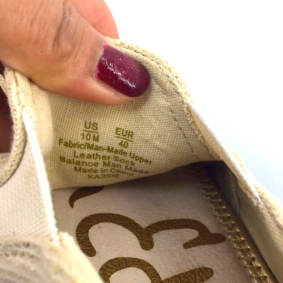 Sam Edelman Kassie Rubber Sole Slip Glitter Canvas Loafers - Picture 9 of 12